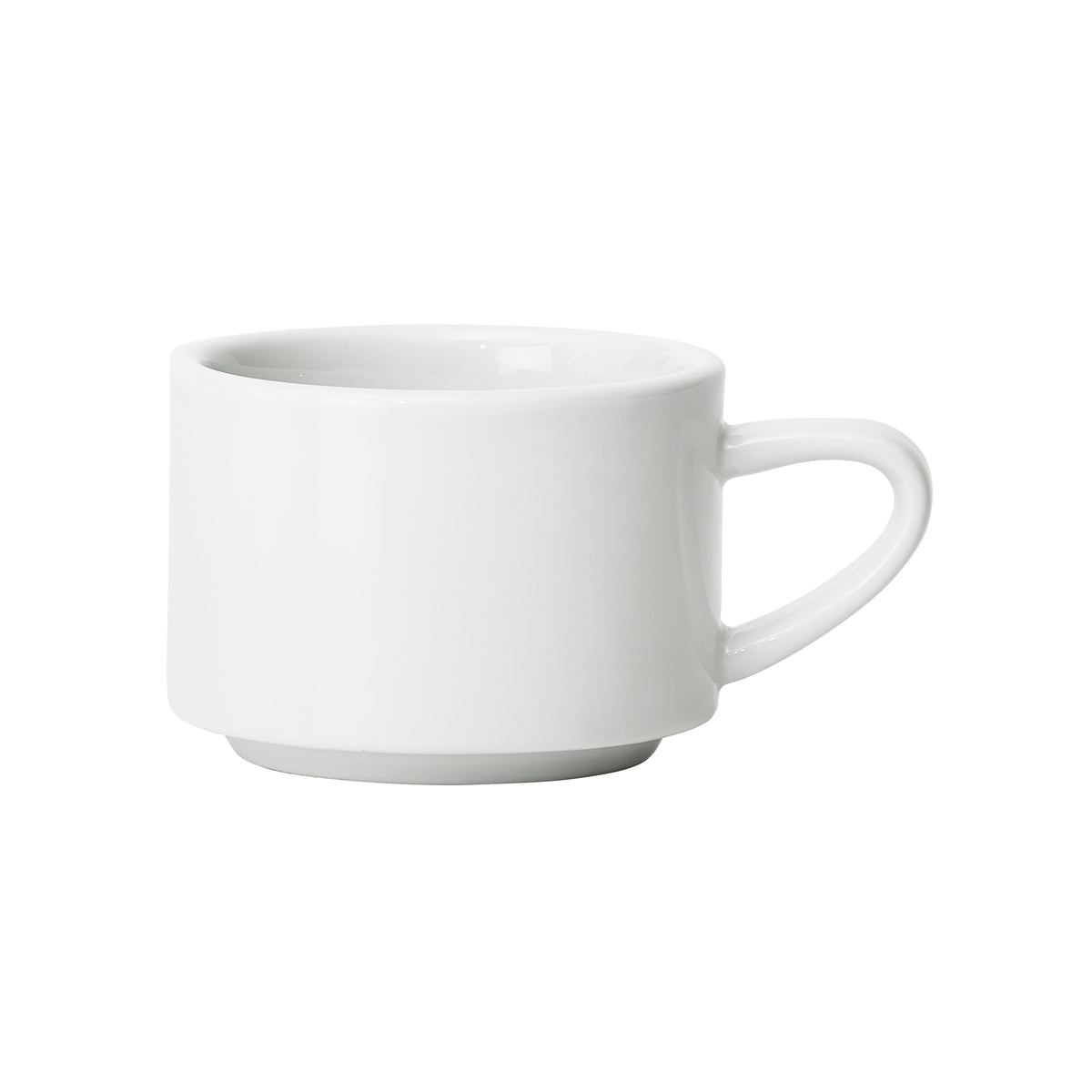 Winco BCC-75N Birkhall Coffee Cup 7.5 oz (3.25" Dia x 2.25" H) White Porcelain Stackable - 1 Dozen | 5 - 7 oz