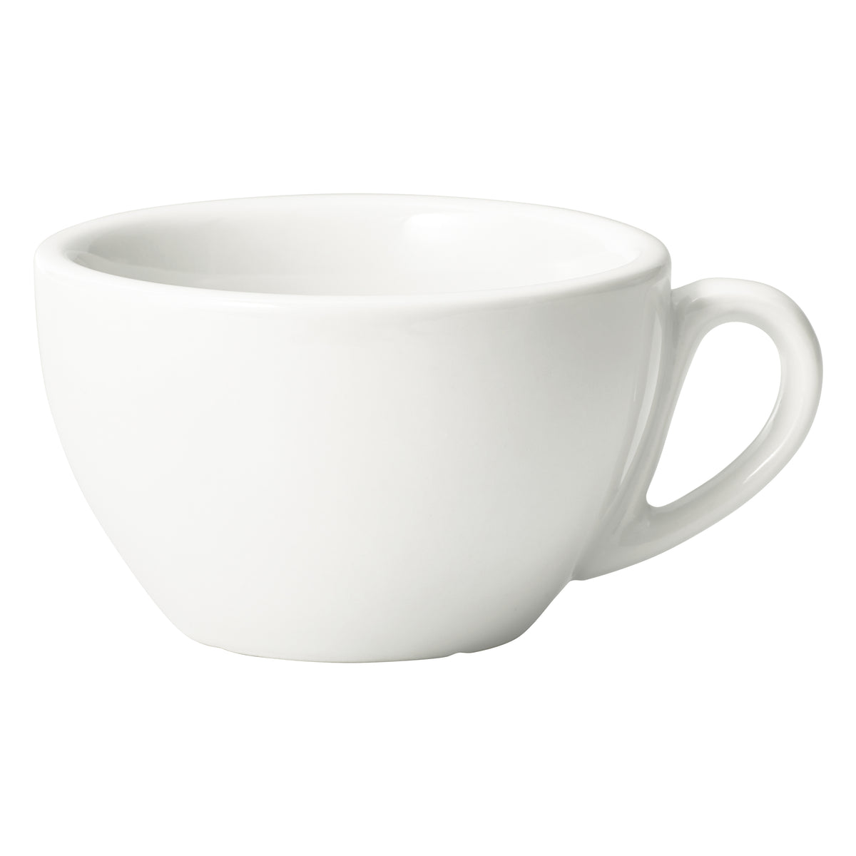 Winco BCC-75S Birkhall Coffee Cup, 7.5 oz, 3-3/4" Dia x 2" H, Round Short Porcelain, White - 1 Dozen | 5 - 7 oz