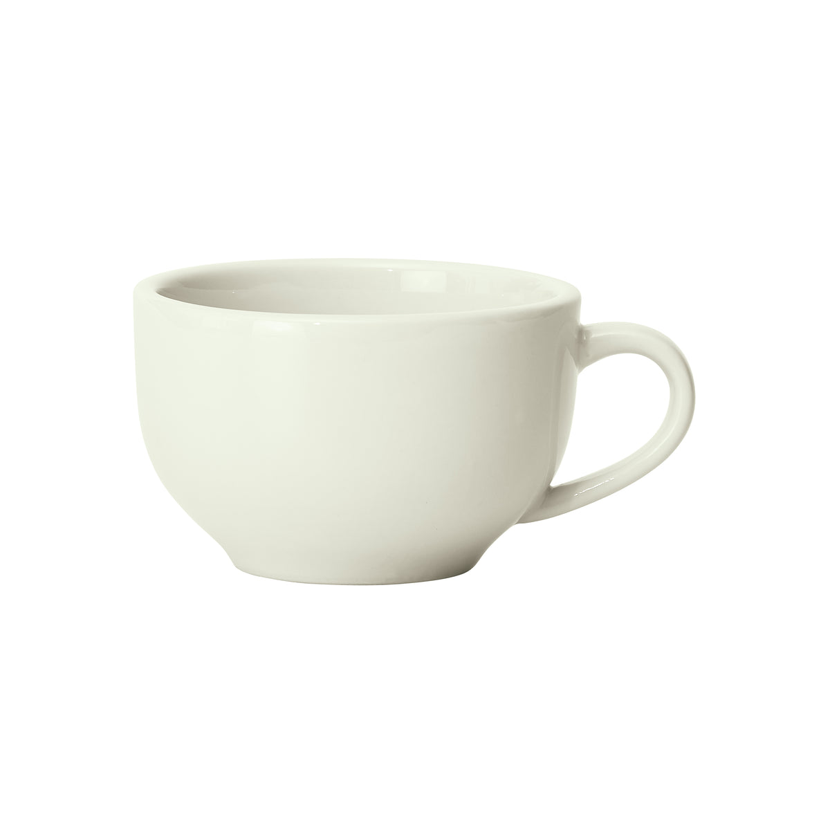 Winco BCC-8-AW 8 oz Porcelain Cup, 3-3/4" W x 3-3/4" D x 2-1/4" H, White, Stackable - 1 Dozen | 8 - 9 oz