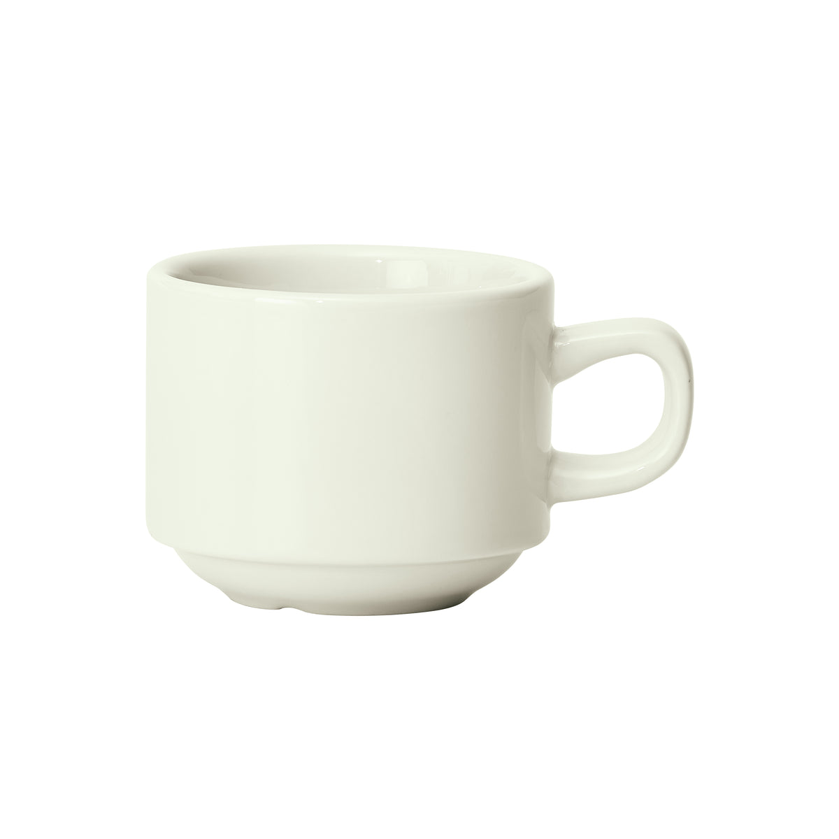 Winco BCC-85-AW Porcelain Cup, 8.5 oz, 3.5" W x 3.5" D x 2.75" H, White, Stackable - 1 Dozen | 8 - 9 oz