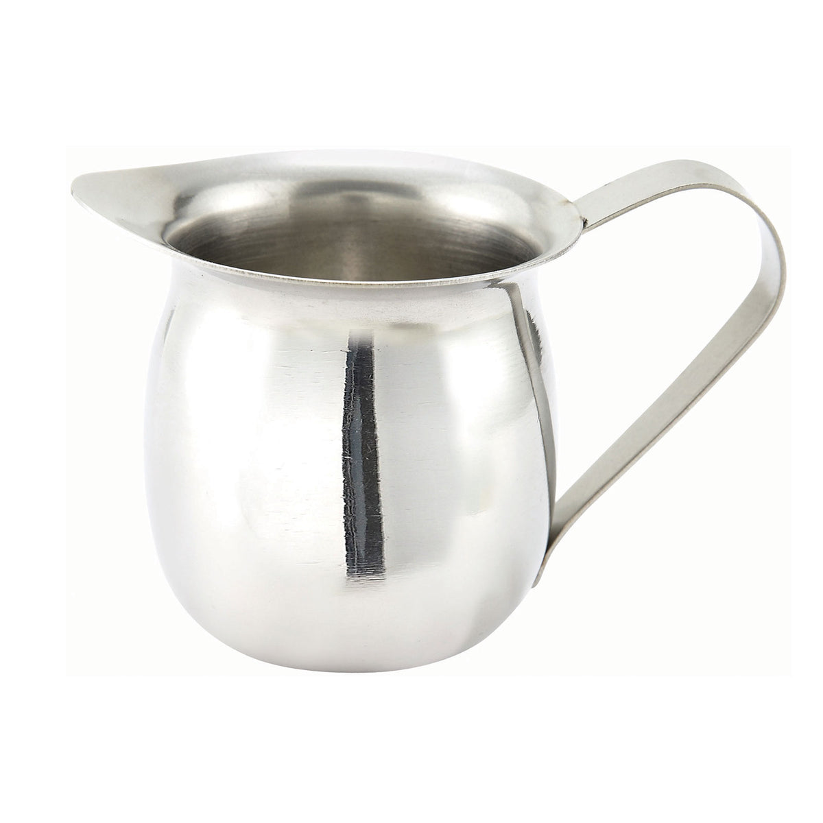 Winco BCS-3 3 oz. Stainless Steel Bell Creamer with Handle | 1 - 3 oz