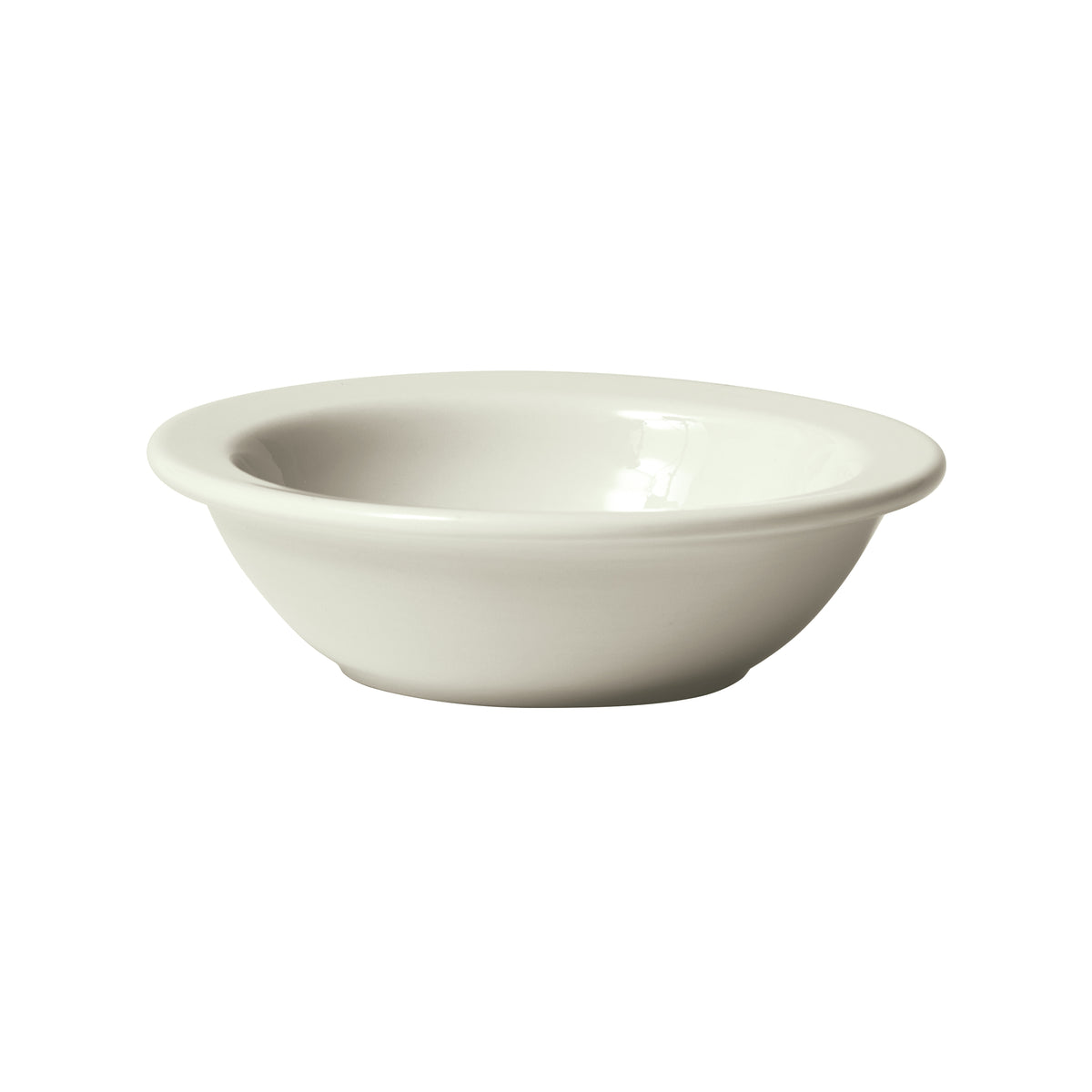 Winco BFD-5NR-AW 5 oz American White Porcelain Round Fruit Bowl, 4" x 4" x 1" Narrow Rim, 1 Dozen