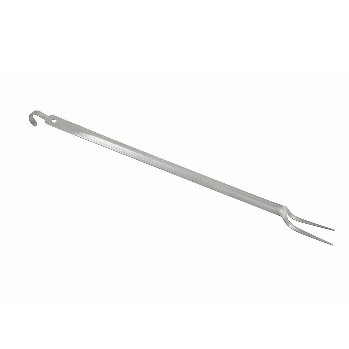 Winco BHKF-21 Stainless Steel 21" Basting Fork with Hang Hook - Heavy Duty