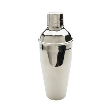 Winco BL-28P Bar Shaker, 28-oz (3-pc) Stainless, 3.5"L x 3.5"W x 9.75"H, cap strainer & cup | 28 oz