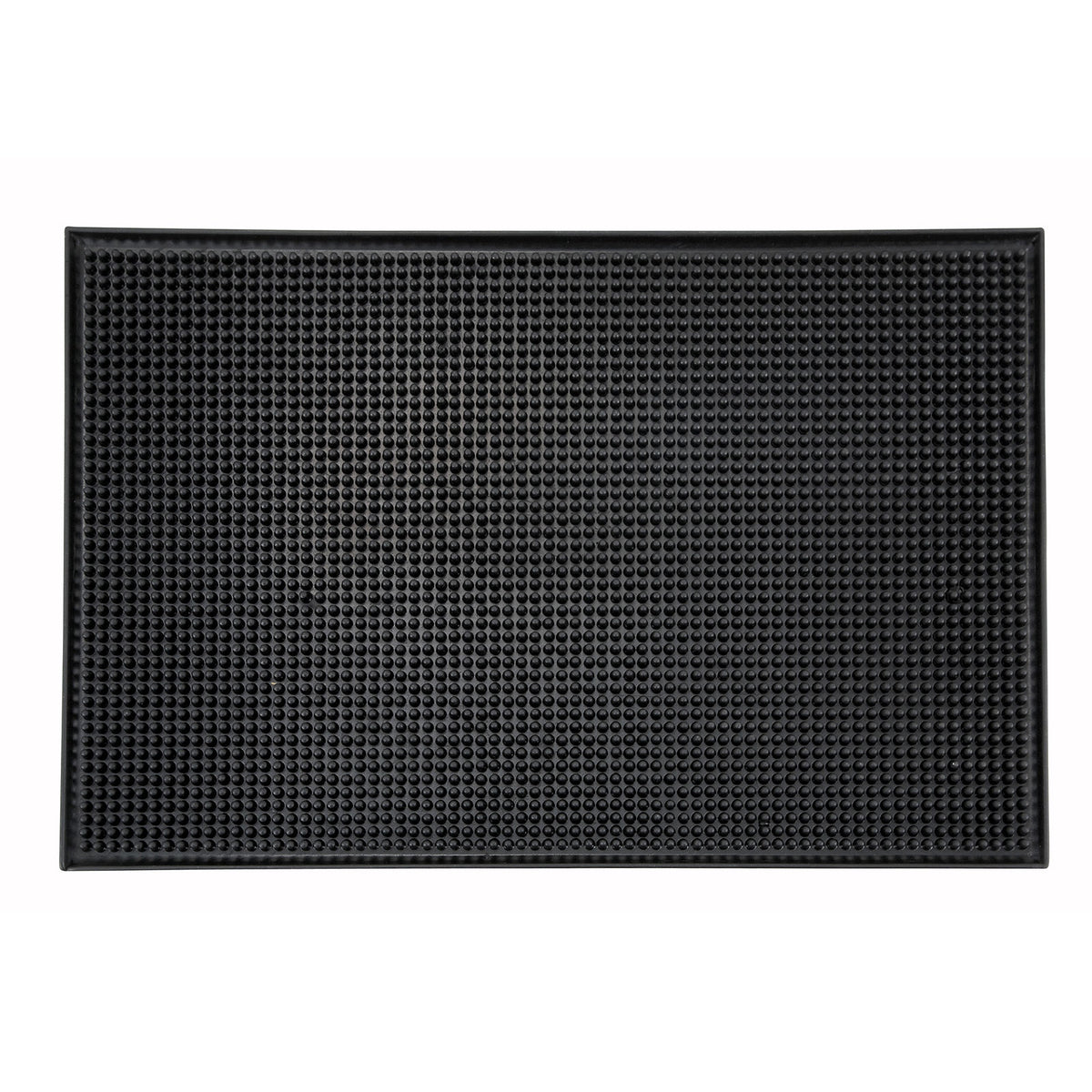 Winco BM-1812K 18" x 12" Rubber Bar Service Mat, Black