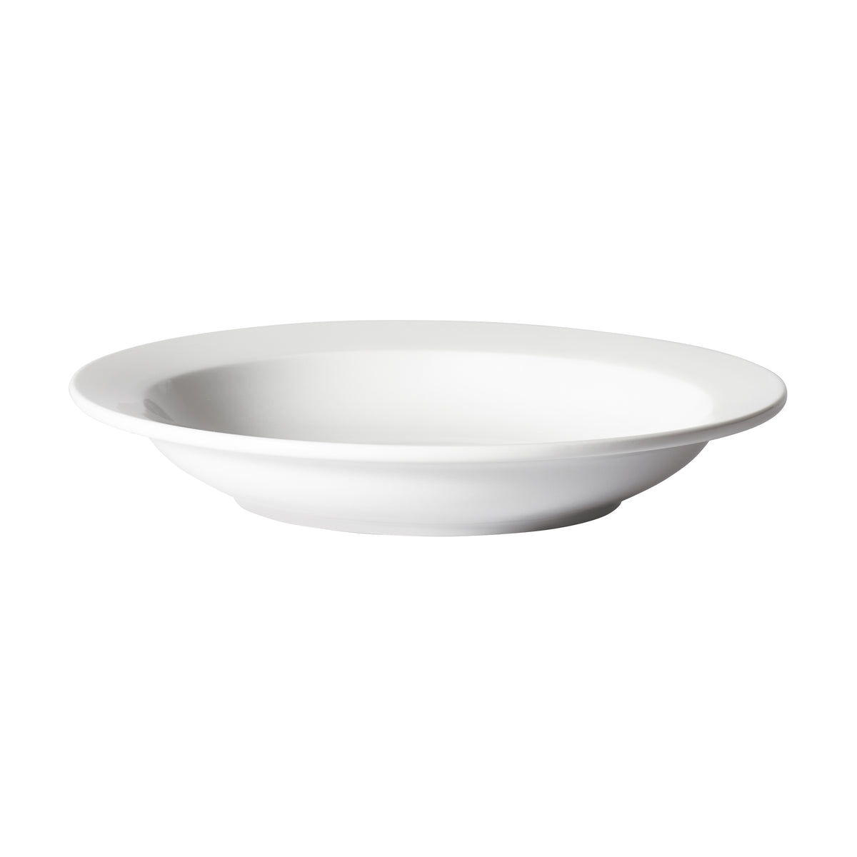 Winco BPB-24RE Birkhall 24-oz Pasta Bowl, 11-1/4" Dia x 2" H, White Porcelain Rolled Edge - 1 Dozen
