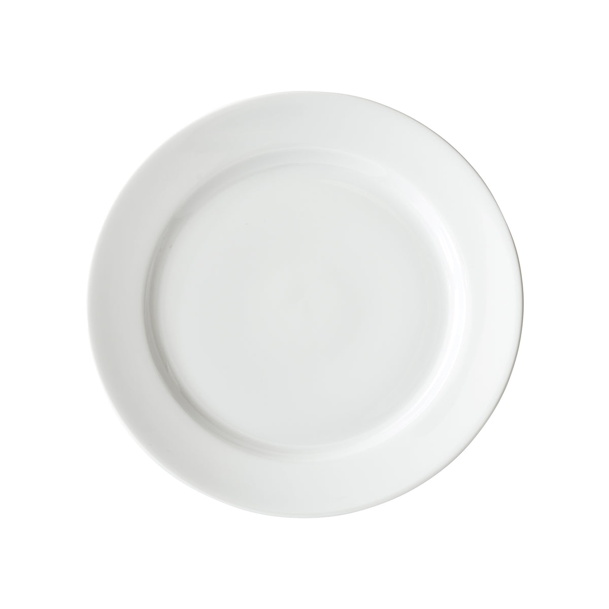 Winco BPR-1125RE Birkhall Round Porcelain Plate, 11-1/4" Dia x 1-1/4" H, White Rolled Edge - 1 Dozen