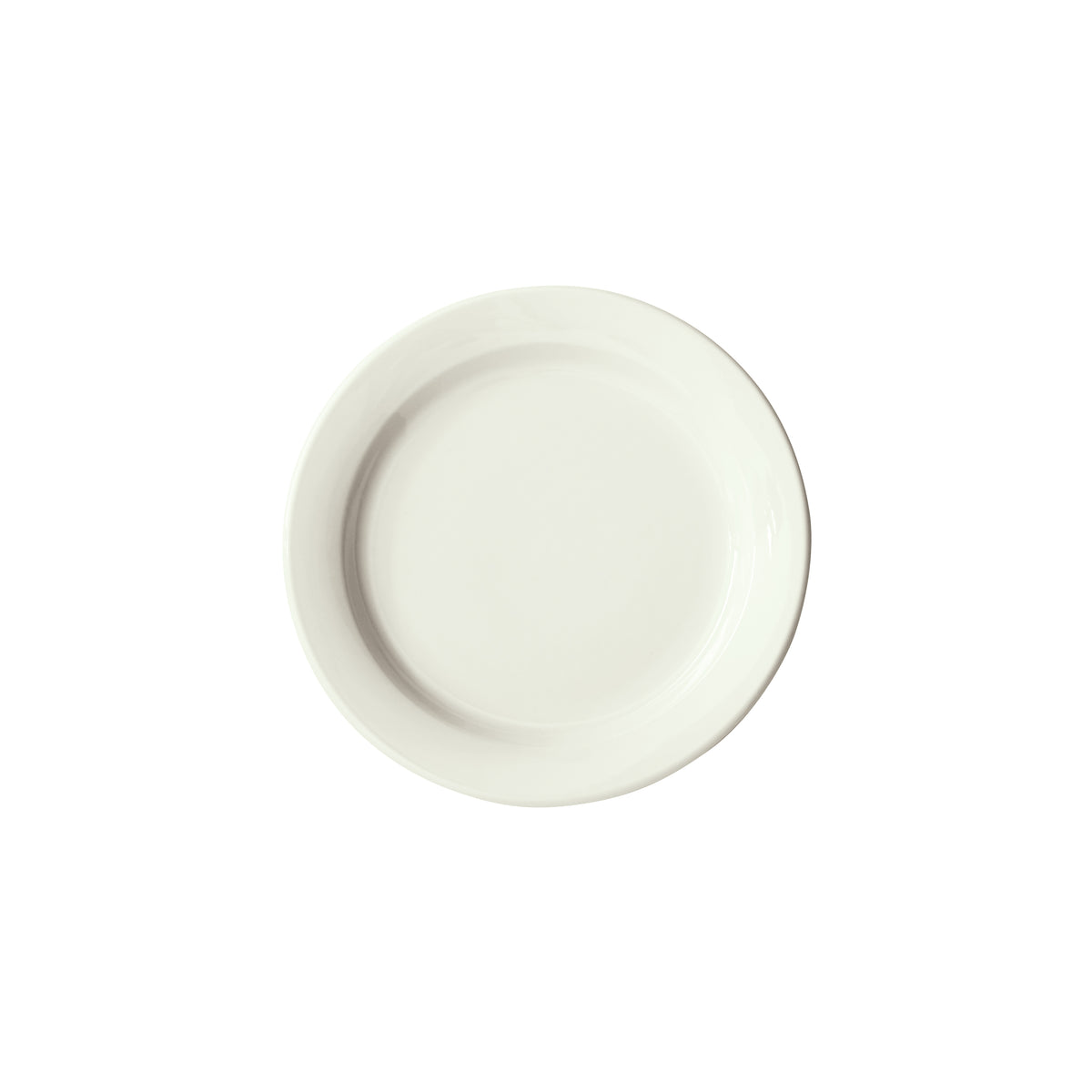Winco BPR-55NR-AW Plate, 5-1/2" Round Porcelain Dinner Plate, Narrow Rim, American White - 1 Dozen