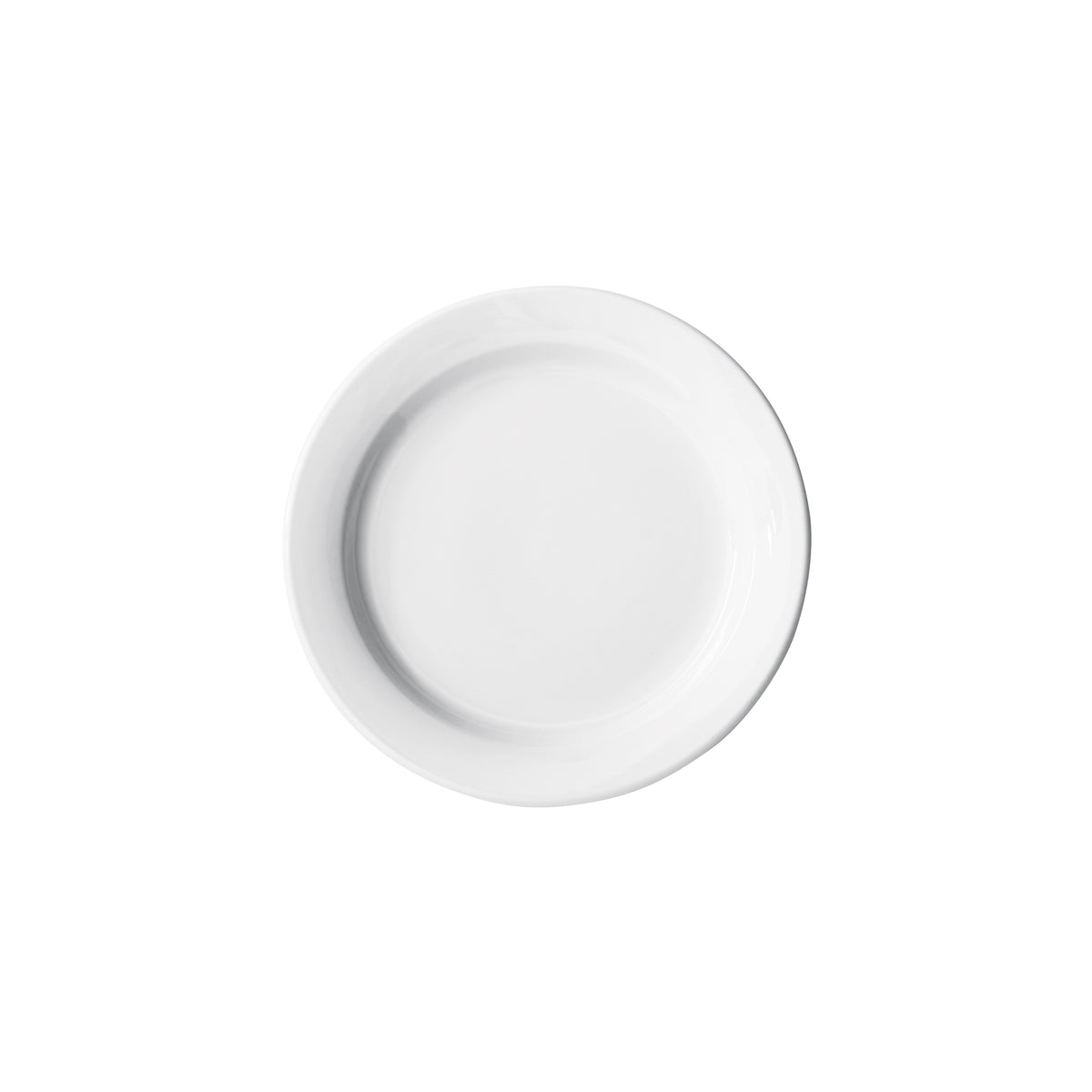 Winco BPR-55NR Birkhall Porcelain Plate, 5-1/2" Dia x 1/2" H, Round, Narrow White Rim - 1 Dozen