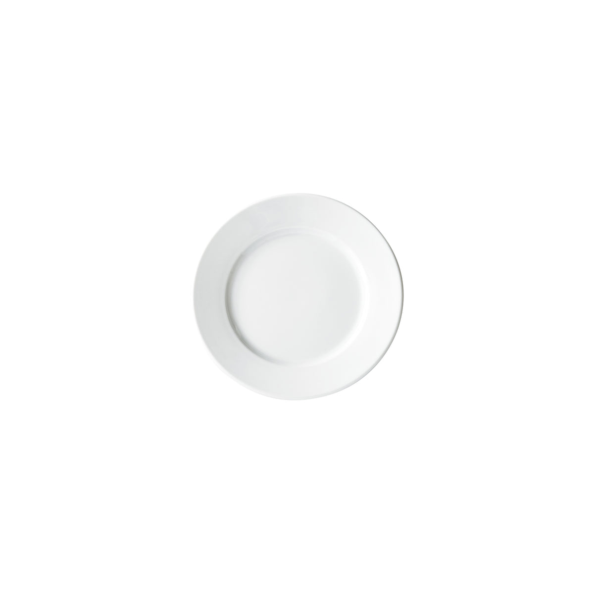 Winco BPR-55RE Birkhall Round Porcelain Plate, 5-1/2" Dia x 1/4" H, White Rolled Edge - 1 Dozen
