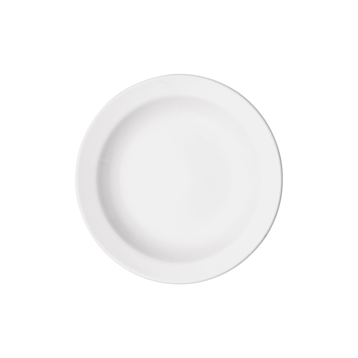 Winco BPR-638NR Birkhall Porcelain Plate, 6-3/8" Dia x 5/8" H, White Narrow Rim - 1 Dozen