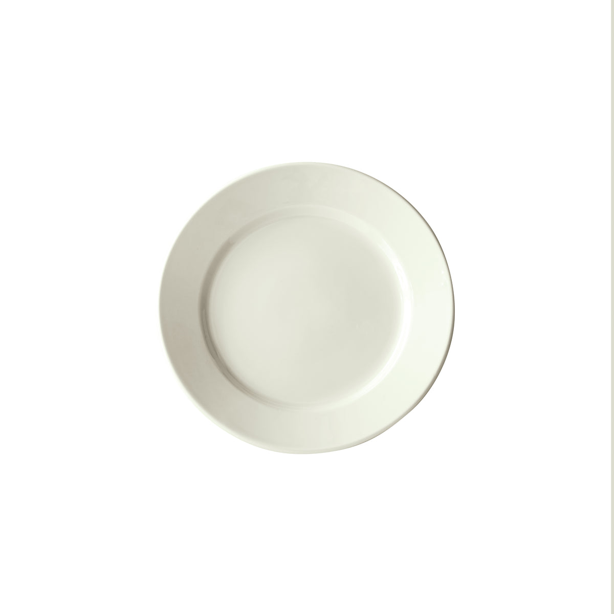 Winco BPR-75RE-AW Round Porcelain Dinner Plate, 7-1/2" x 7-1/2" x -3/4" American White, Rolled Edge - 1 Dozen