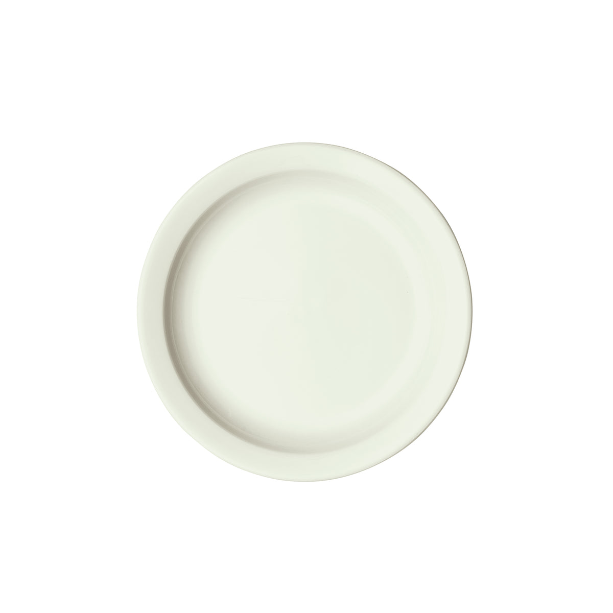 Winco BPR-825NR-AW China Plate, 8"-1/4 Round Porcelain Plate, American White Narrow Rim - 1 Dozen