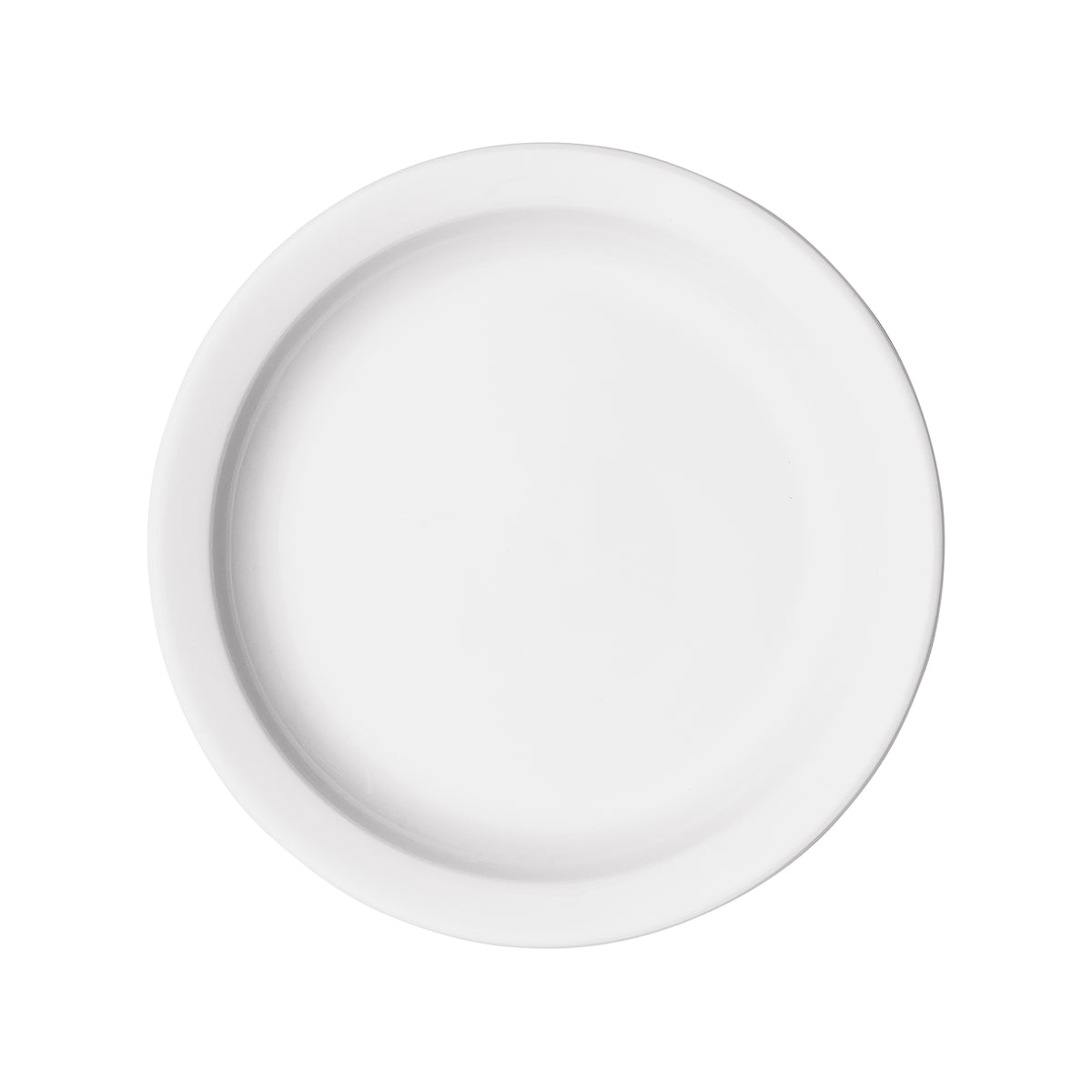 Winco BPR-825NR Birkhall Plate, 8-1/4" Dia x 1" H, Round, Narrow Rim, White Porcelain - 1 Dozen