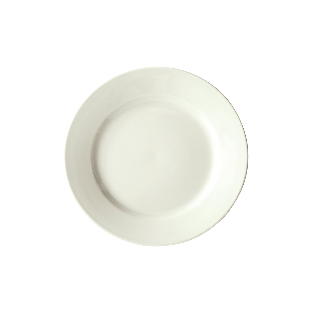 Winco BPR-975RE-AW China Plate, 9.75" Round Porcelain Plate, American White Rolled Edge - 1 Dozen