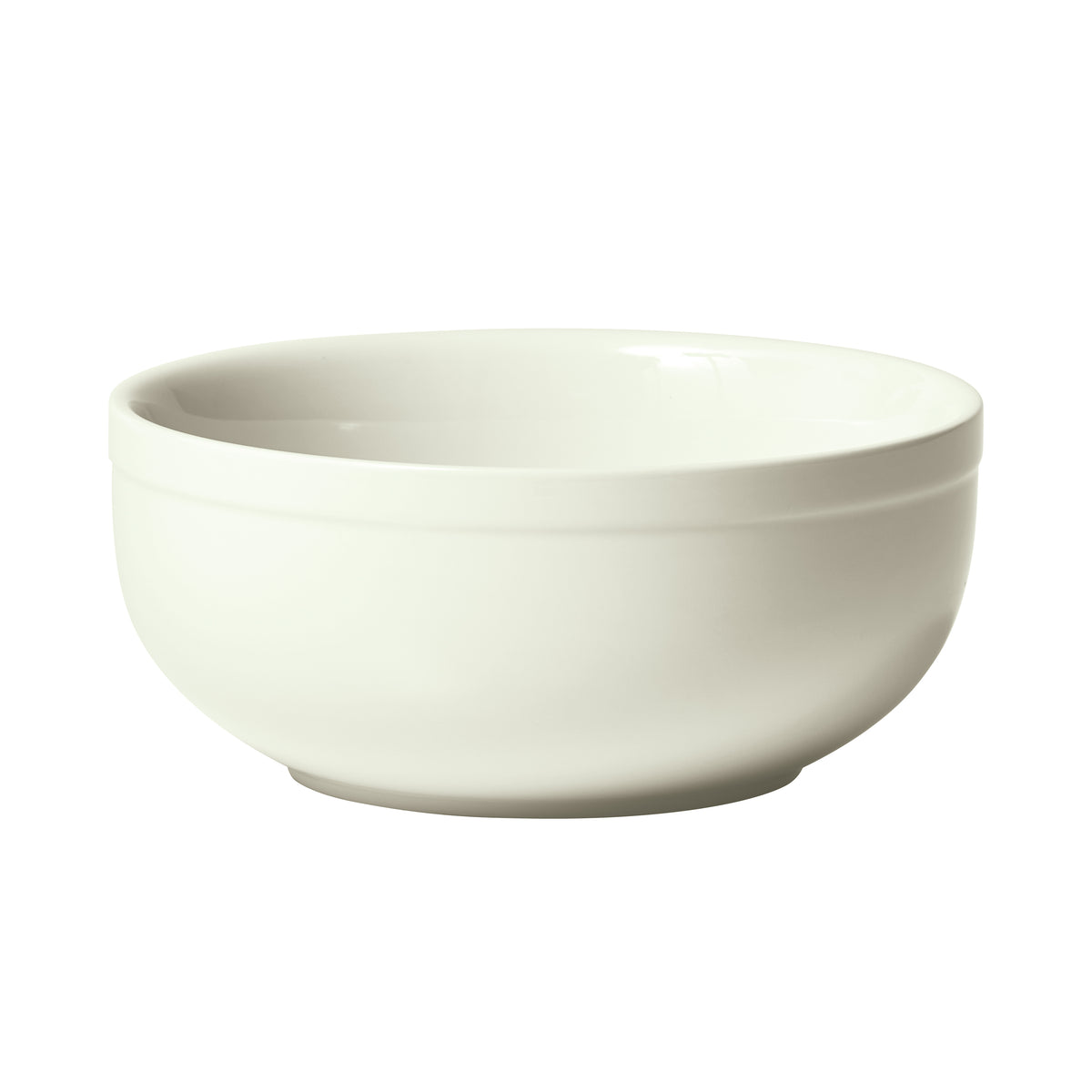 Winco BPSB-20-AW 17-20 oz Round Porcelain Salad Bowl, 6" Diameter, American White Finish - 1 Dozen