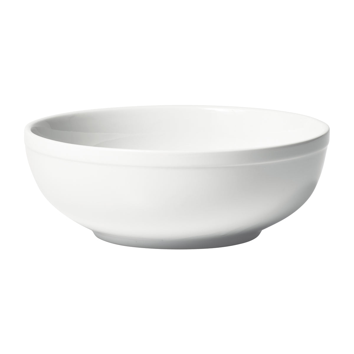 Winco BPSB-60 Birkhall Porcelain Round Pasta & Salad Bowl, 9.5" Dia x 3.75" H, 60 oz, White - 1 Dozen