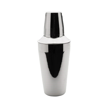 Winco BS-1P 16 oz Cocktail Shaker Set, 3-Piece Stainless Steel, 3-3/8" x 3-3/8" x 8-1/2"