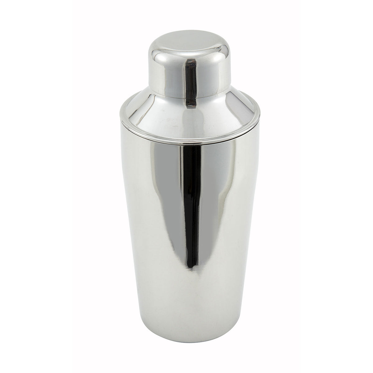 Winco BS-310 Cocktail Shaker Set, 10 oz, 3-Piece Stainless Steel, Cap, Strainer & Cup