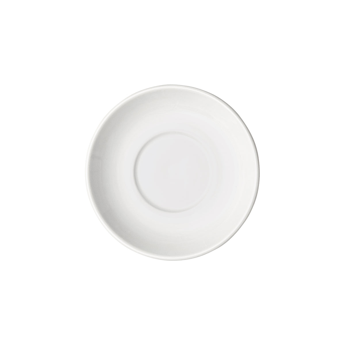 Winco BSC-4 Birkhall Round Porcelain Saucer, 4" Diameter, White, Rolled Edge - 1 Dozen
