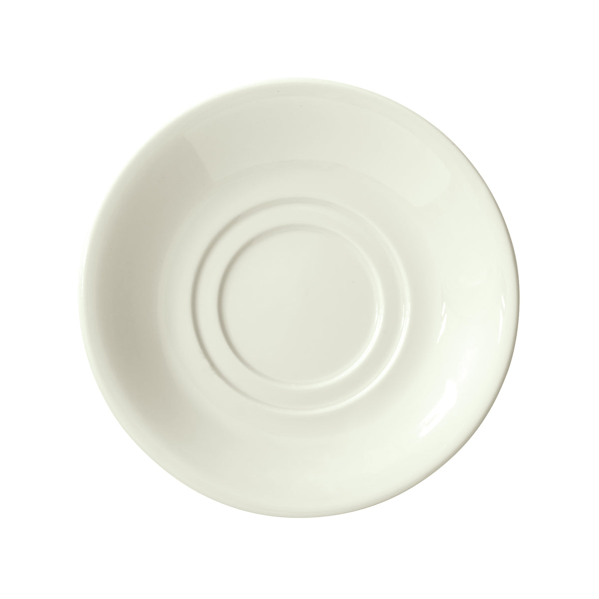 Winco BSC-65RE-AW China Saucer, Porcelain, White, 6.5"-6.99" Diameter, Rolled Edge - 1 Dozen