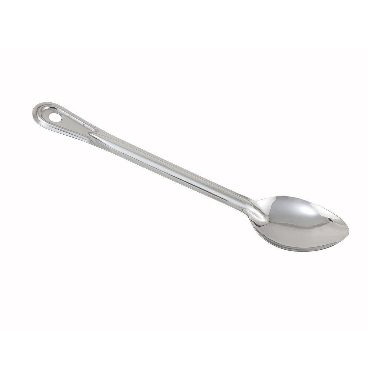 Winco BSOT-13 13" Solid Basting Spoon, 1.2 mm Stainless Steel