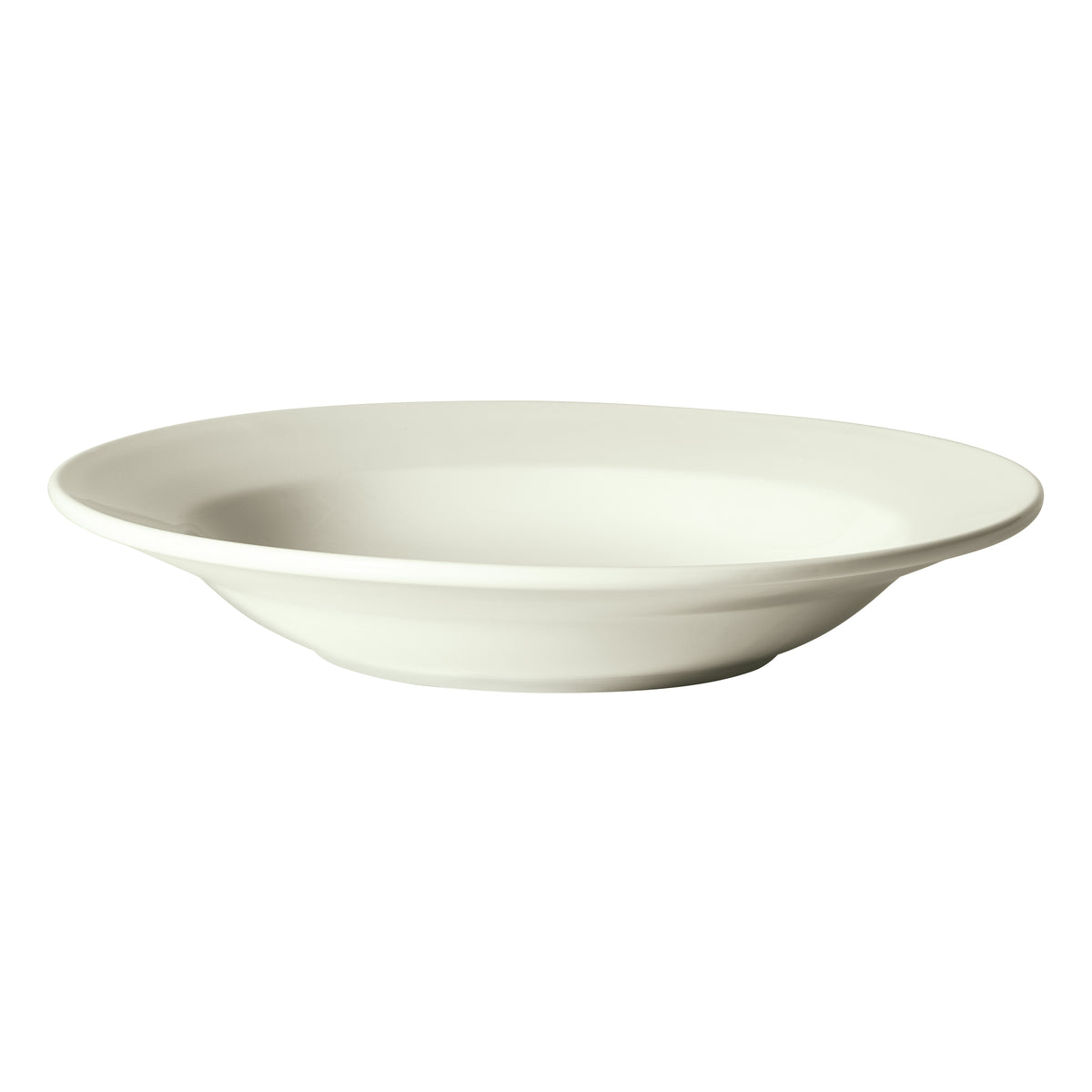Winco BSP-10RE-AW China Dinner Plate, 8.875" Round Porcelain, American White, Rolled Edge - 1 Dozen