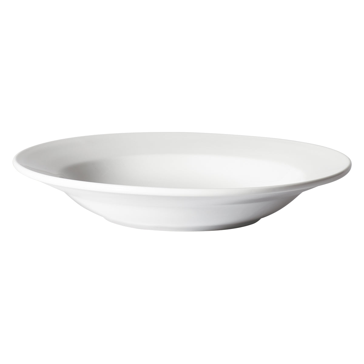 Winco BSP-10RE Birkhall Soup Plate 10 oz 8-7/8" Dia x 1-1/4" H RolledEdge Porcelain White - 1 Dozen