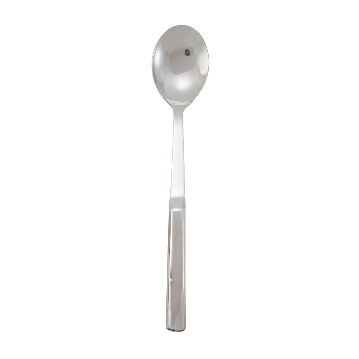 Winco BW-SS1 11 3/4" Stainless Steel Handle Solid Serving Spoon with Hollow Handle