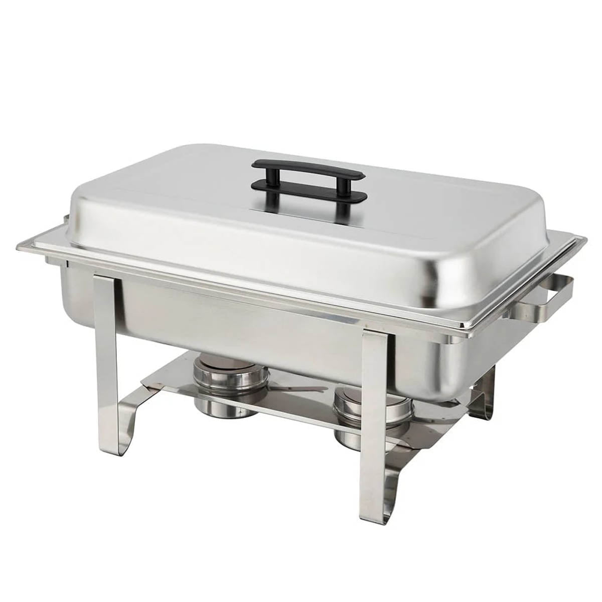 Winco C-3080B Polished Eco Newburg 8 qt. Chafer with Stand | 8 qt = 2 gal