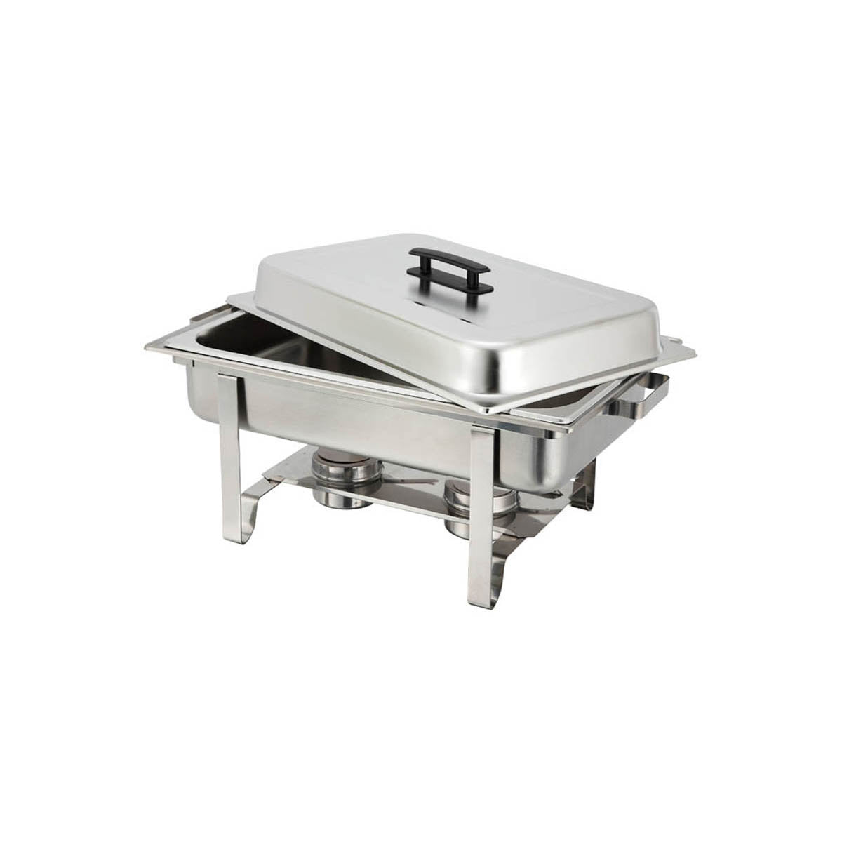 Winco C-3080B Polished Eco Newburg 8 qt. Chafer with Stand | 8 qt = 2 gal