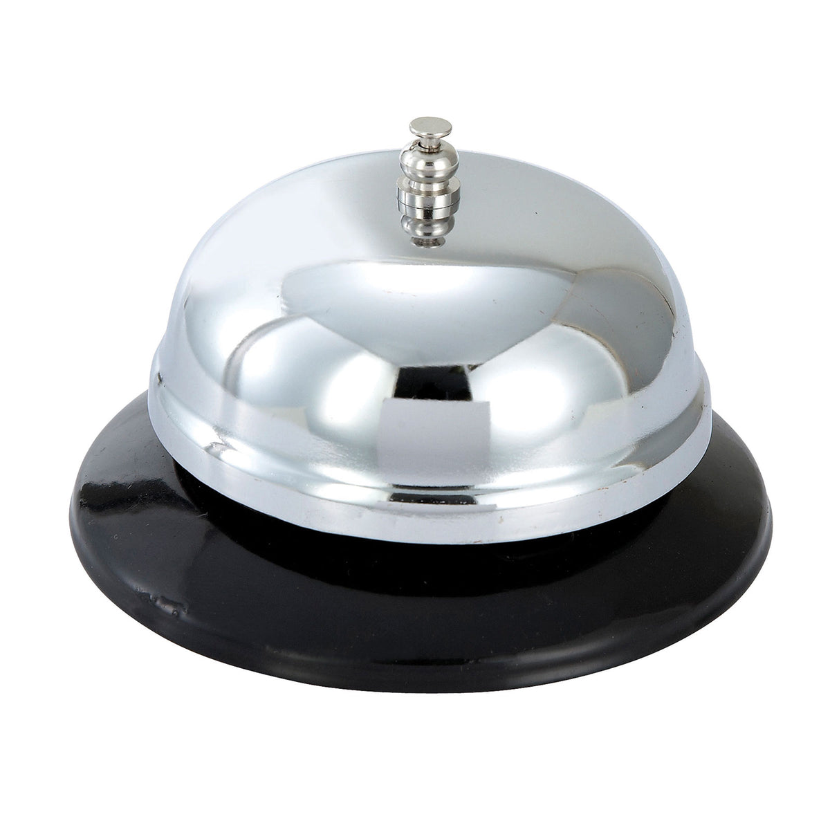 Winco CBEL-1 Call Bell, 3-1/2" Dia., Round, Plastic Base, Chrome-Plated