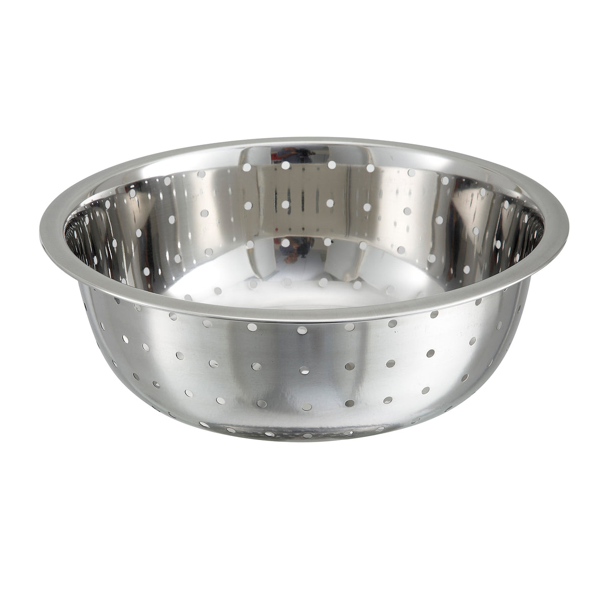 Winco CCOD-11L 5.25 Qt. Stainless Steel Chinese Colander with Large Holes