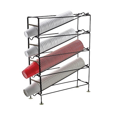 Winco CDR-4 Metal 4 Tier 24-3/4" Cup Dispensing Rack, All Cup Types | steel