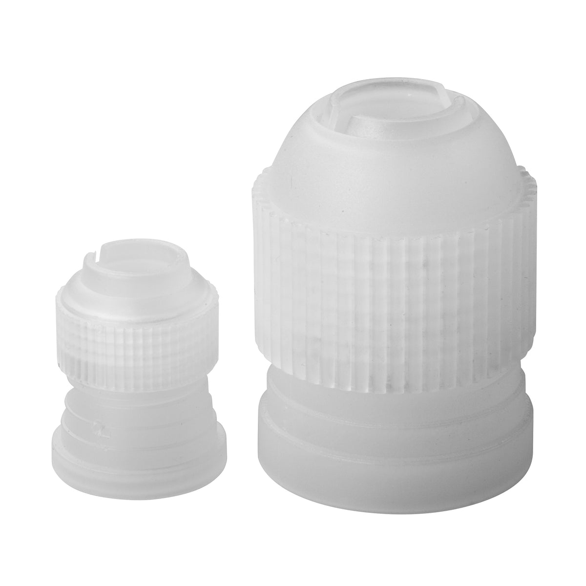 Winco CDTC-2 White Plastic Couplings, 2-Piece Set Small & Large Sizes, Food-Safe Material | 0" Wide