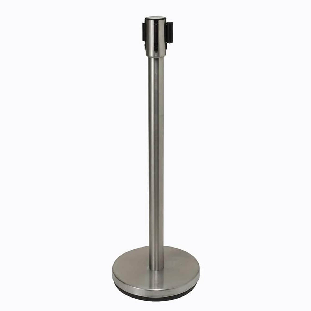 Winco CGS-38S 35 1/2" Stainless Steel Stanchion Post w/ 68" Retractable Belt