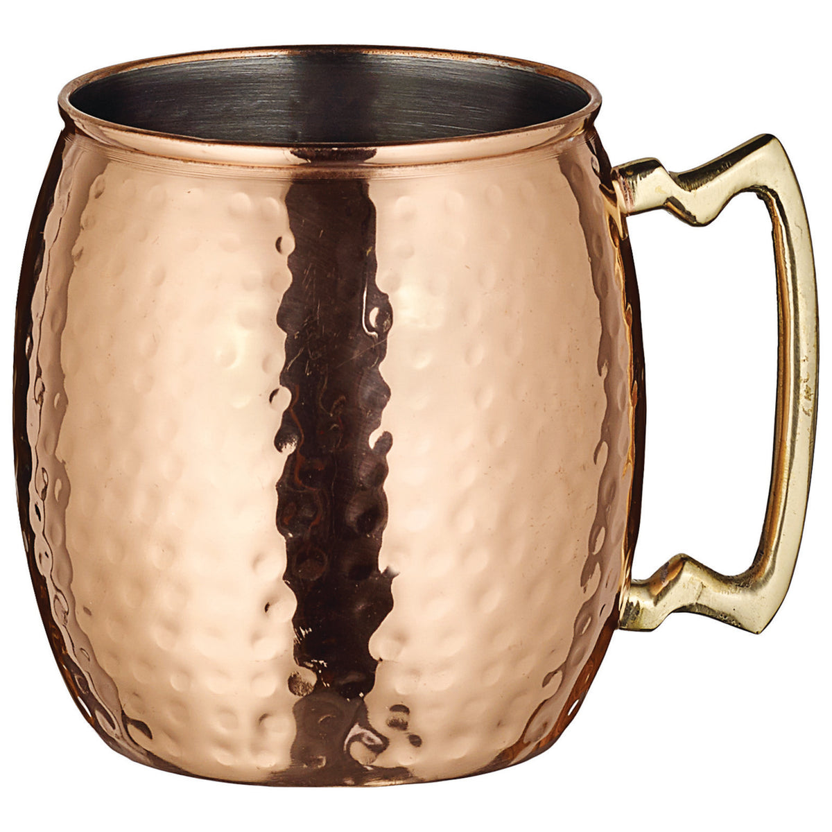 Winco CMM-20H 20 oz. Moscow Mule Mug with Brass Handle & Hammered Copper Finish | stainless steel & copper