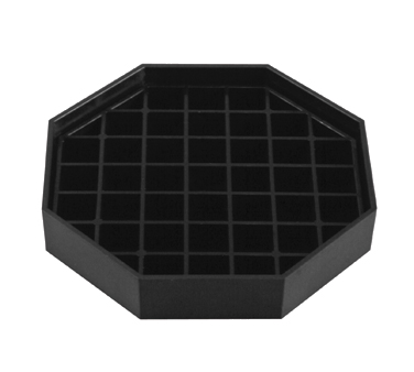 Winco CR-1440 Bar Maid, Drip Catcher, 6" Trivet Style, Black Tray With Removable Black Grid | aluminum housing