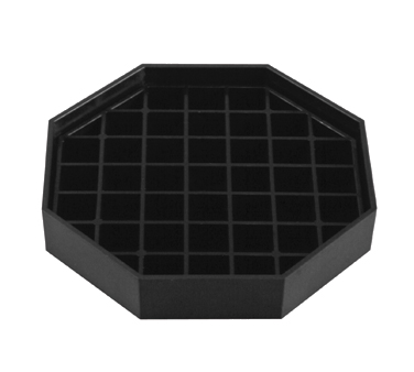 Winco CR-1451B Bar Maid, Drip Catcher, 4.5" Trivet Style, Black Tray With Removable Black Grid | aluminum housing