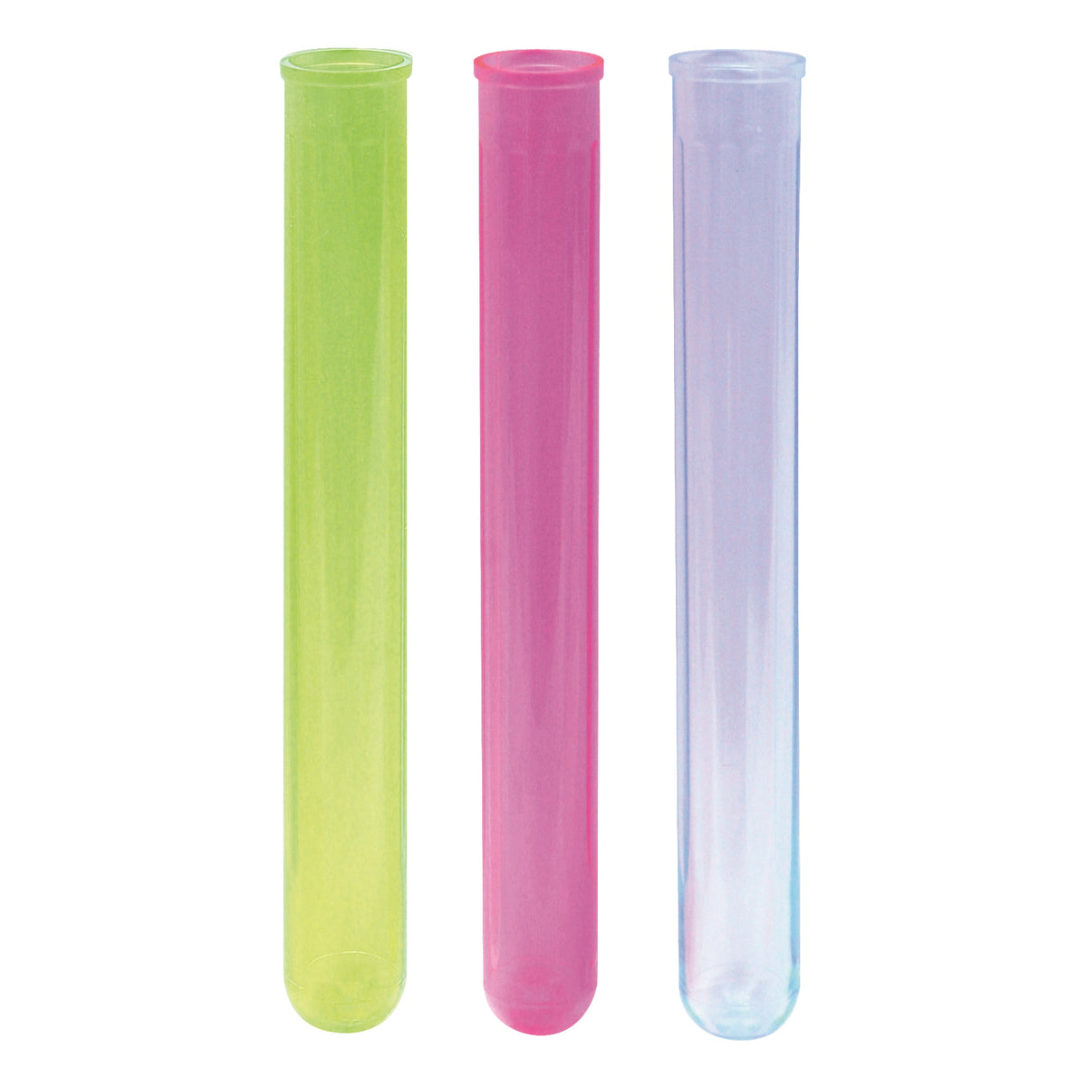 Winco CR-1620AC Bar Maid Shooter Tubes 6" .85 oz 1/2" Dia Neon Orange, Pink, Blue, Green - 100/Pack | plastic