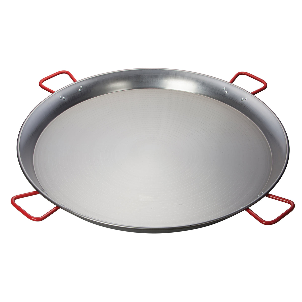 Winco CSPP-35 35.5" Polished Carbon Steel Paella Pan - Round