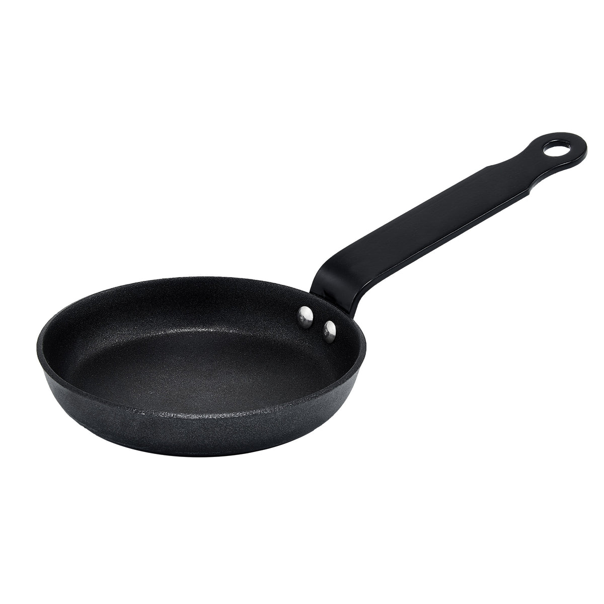 Winco CSPP-4E 4-3/4" Enameled Carbon Steel Paella/Blini Fry Pan - Riveted Handle