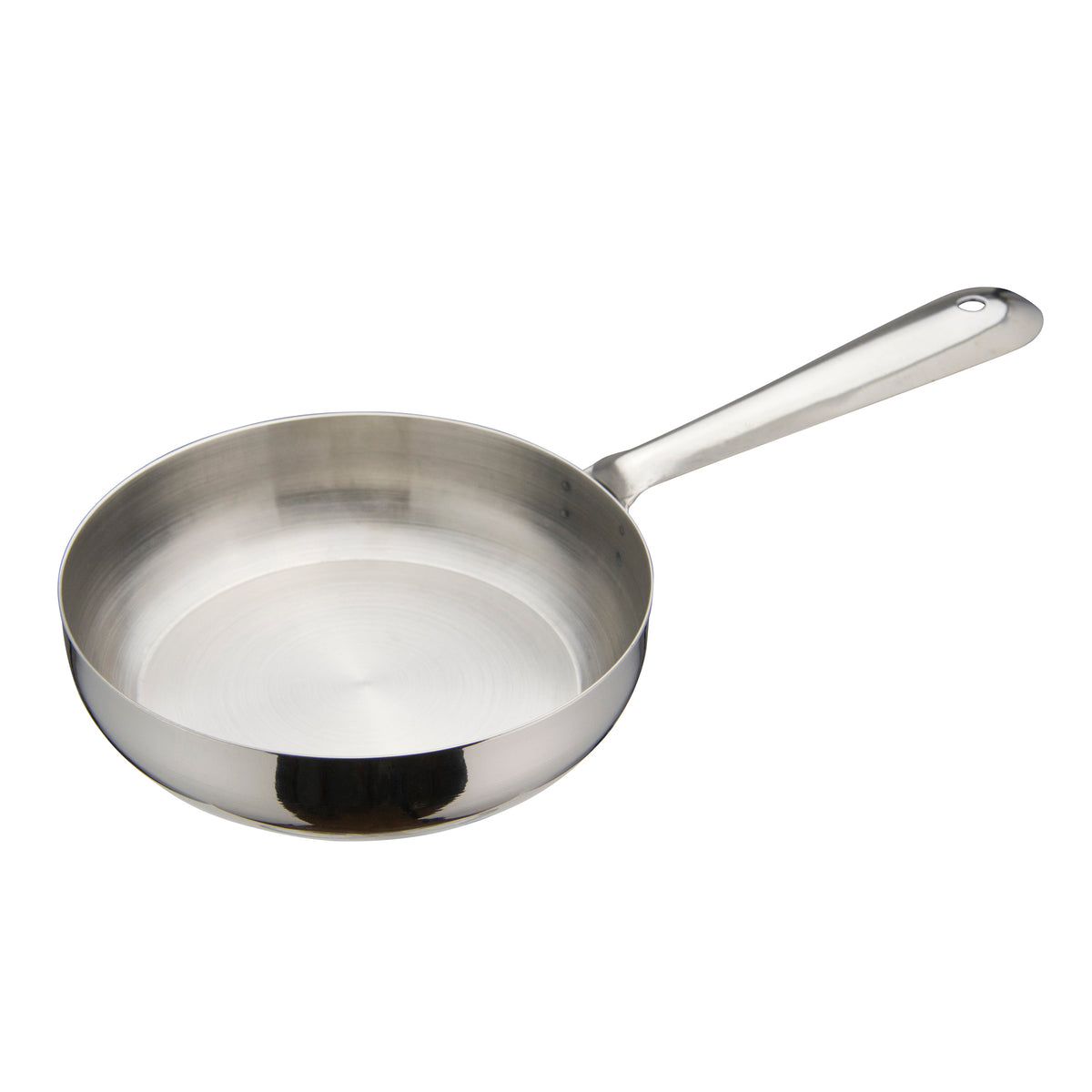 Winco DCWC-103S Stainless Steel 5" Diameter 12 Oz. Mini Fry Pan Serving Dish with Handle | 1 - 16 oz