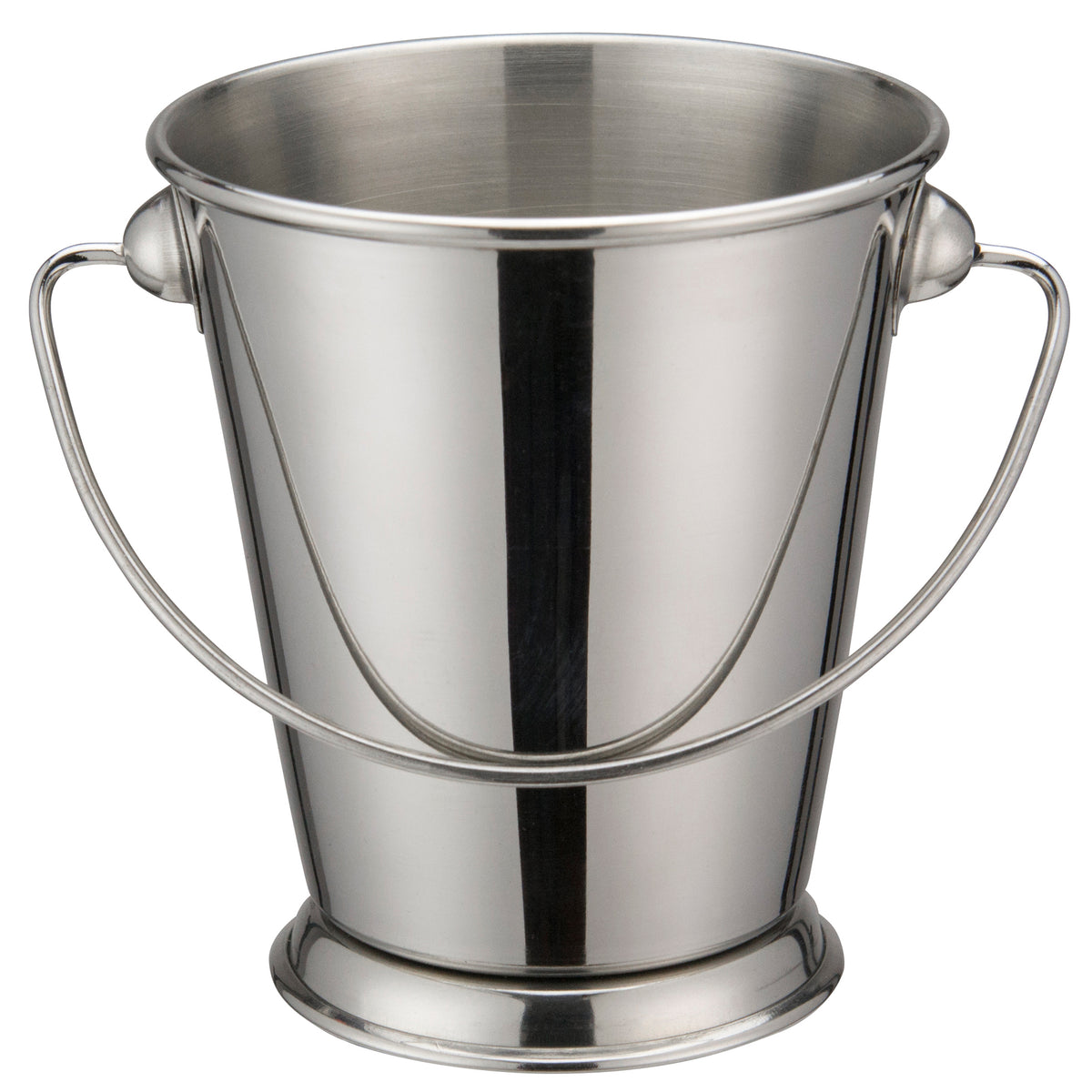Winco DDSA-106S 3 3/4" x 3 3/4" Stainless Steel Mini Pail with Handle | 1 qt (and under)