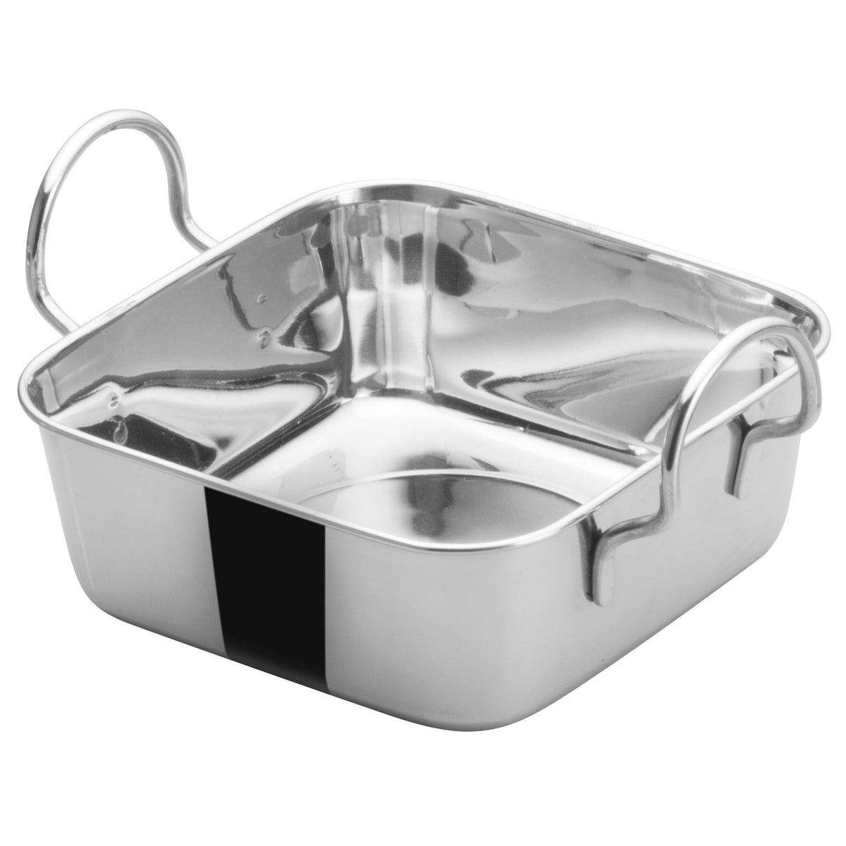 Winco DDSB-101S Stainless Steel 4-1/2" x 4-1/2" Mini Roasting Pan Serving Dish - 13 Oz. | 1 - 16 oz