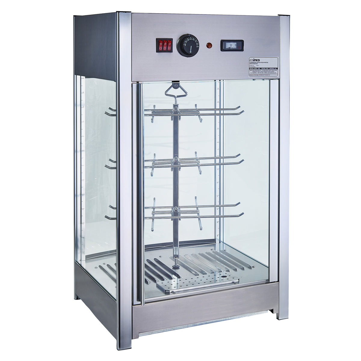 Winco EDM-2PR Pretzel Rack for EDM-2 Refrigeration Display Case Shelf, Heavy-Duty Design - Set | 0" Wide