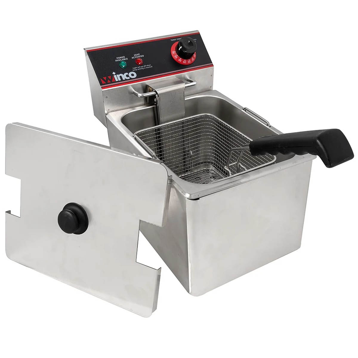 Winco EFS-16 Full Pot 16 lbs Single Well Electric Countertop Fryer, 120v/60/1-ph | 11.75" Wide