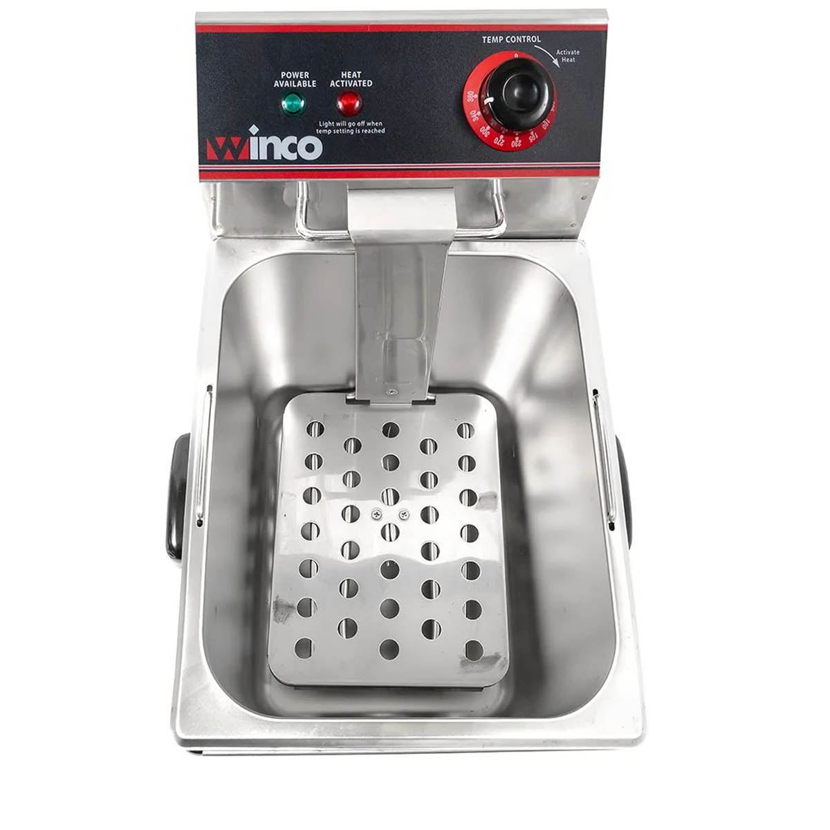 Winco EFS-16 Full Pot 16 lbs Single Well Electric Countertop Fryer, 120v/60/1-ph | 11.75" Wide