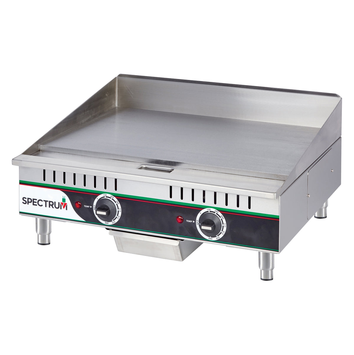 Winco EGD-24M 24" Spectrum Countertop Electric Griddle w/ 24" x 16.5" Steel Surface, 208/240V