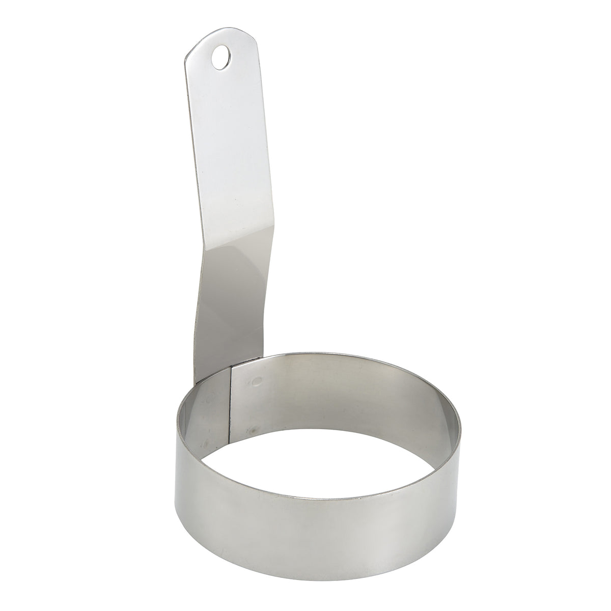 Winco EGR-3 3" Round Stainless Steel Egg Ring with Handle